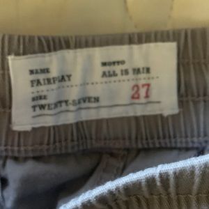 Beige woman’s fairplay pants. Size 27